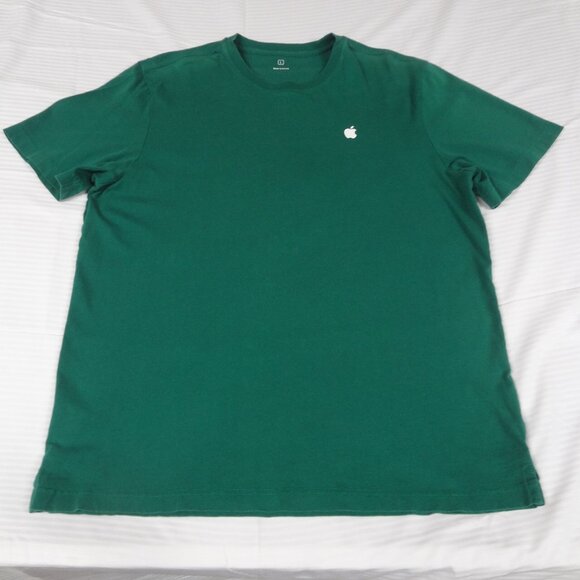 APPLE BRAND EMPLOYEE TEE - GREEN LARGE T-SHIRT K780 - Picture 1 of 3